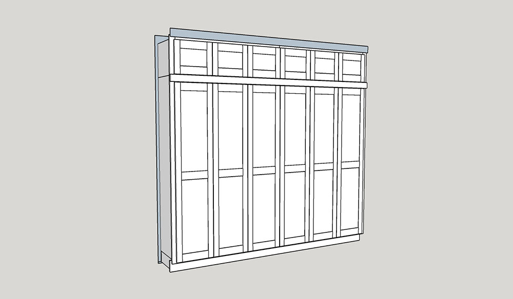 Built In Butler Cabinet Drawing 1