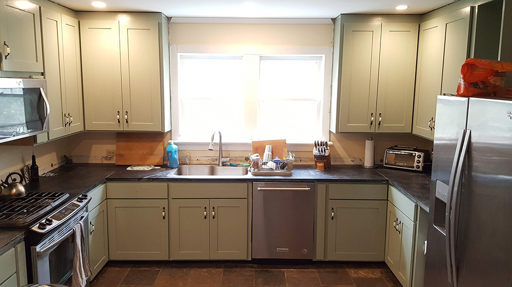 Shaker-Style Kitchen Refacing After Two